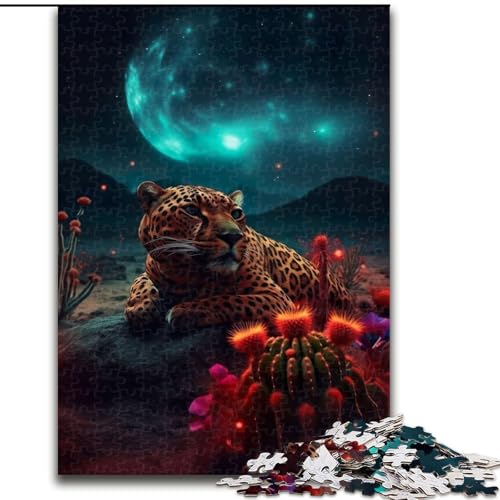 Puzzle für Erwachsene, 1000 Puzzles, Jaguar auf dem Mars, aus Pappe, interaktives Familienspiel, Heimdekoration zum Selbermachen, anspruchsvolles Denkspiel als Geschenk, 1000 Teile(26x38cm) von RZFWJL