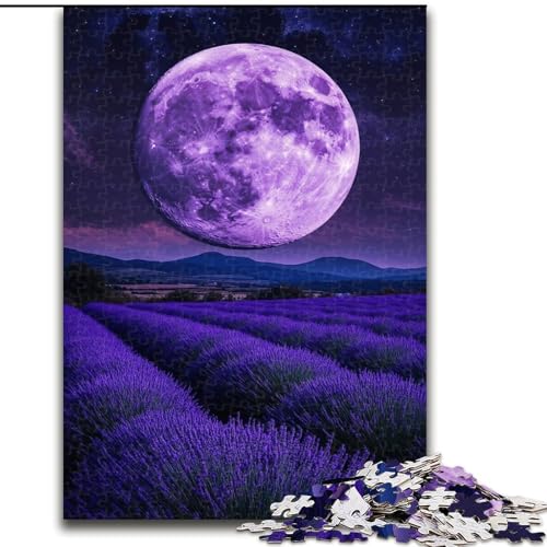 Puzzle für Erwachsene, 1000 Puzzles zum Thema Galaxie-Lavendel, aus Pappe, Geburtstage, Feiertage, Weltraum-Party-Dekorationen, 1000 Teile(26x38cm) von RZFWJL