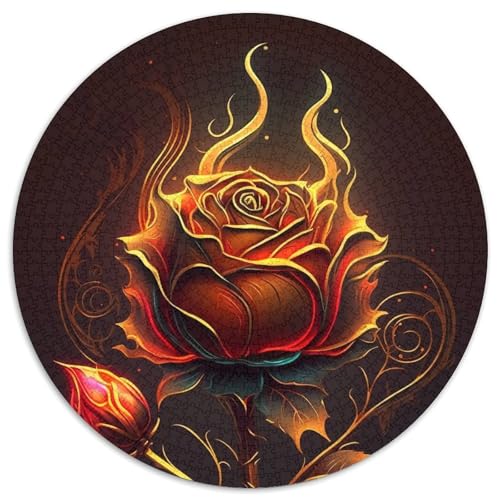 Puzzle für Erwachsene, 1000 Rosenpuzzles für Erwachsene, Eltern, Partner, Freunde – ab 14 Jahren, 67,5 x 67,5 cm von RZFWJL