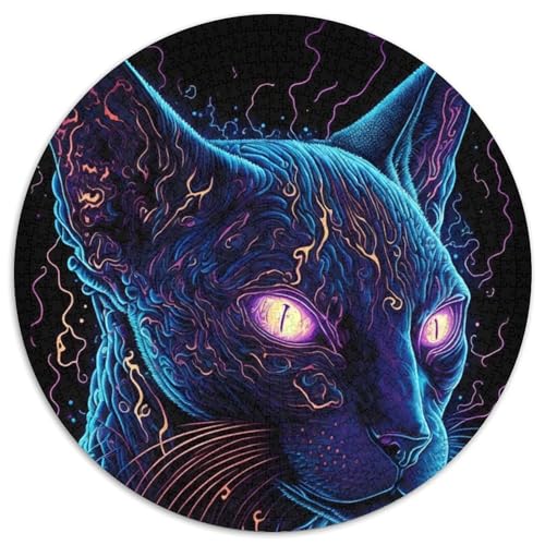Puzzle für Erwachsene, 1000 Schwarzlicht-Katzen-Puzzles für Erwachsene, Eltern, Partner, Freunde – ab 14 Jahren, 67,5 x 67,5 cm Puzzle für Erwachsene, 1000 Schwarzlicht-Katzen-Puzzles für Erwachsene, Eltern, Partner, Freunde – ab 14 Jahren, 67,5 x 67,5 cm von RZFWJL
