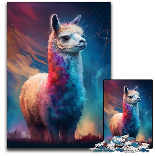 Puzzle für Erwachsene, 1000 Teile, Alpaka-Puzzle, interaktives Familienspiel, Denksportaufgabe, Lernspielzeug, 50x75cm/19,68x29,52 Zoll Puzzle für Erwachsene, 1000 Teile, Alpaka-Puzzle, interaktives Familienspiel, Denksportaufgabe, Lernspielzeug, 50x75cm/19,68x29,52 Zoll von RZFWJL