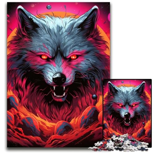 Puzzle für Erwachsene, 1000 Teile, Art Wolf Puzzle, interaktives Familienspiel, Denksportaufgabe, Lernspielzeug, 50x75cm/19,68x29,52 Zoll Puzzle für Erwachsene, 1000 Teile, Art Wolf Puzzle, interaktives Familienspiel, Denksportaufgabe, Lernspielzeug, 50x75cm/19,68x29,52 Zoll von RZFWJL