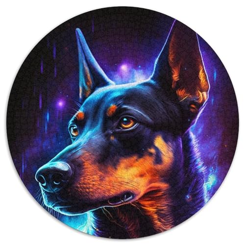 Puzzle für Erwachsene, 1000 Teile, Blitz-Dobermann, 1000 Teile, rundes Puzzle, Geschenke für Erwachsene und Familien, Aktivität zum Selbermachen, Heimdekoration, Geschenk, 67,5 x 67,5 cm Puzzle für Erwachsene, 1000 Teile, Blitz-Dobermann, 1000 Teile, rundes Puzzle, Geschenke für Erwachsene und Familien, Aktivität zum Selbermachen, Heimdekoration, Geschenk, 67,5 x 67,5 cm von RZFWJL