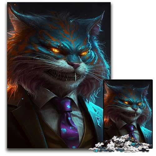 Puzzle für Erwachsene, 1000 Teile, Boss-Katzen-Puzzle, interaktives Familienspiel, Denksportaufgabe, Lernspielzeug, 26x38cm/10,23x14,96 Zoll Puzzle für Erwachsene, 1000 Teile, Boss-Katzen-Puzzle, interaktives Familienspiel, Denksportaufgabe, Lernspielzeug, 26x38cm/10,23x14,96 Zoll von RZFWJL