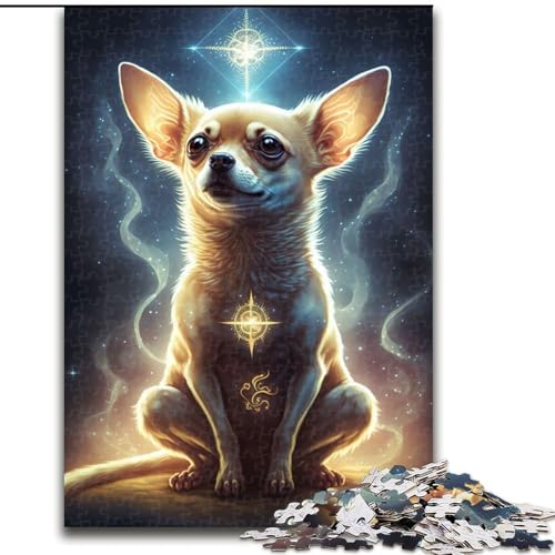 Puzzle für Erwachsene, 1000 Teile, Chihuahua-Hunde-Puzzle, aus Pappe, anspruchsvolles DIY-Denkspiel, interaktives Familienspiel, 1000 Teile(26x38cm) von RZFWJL