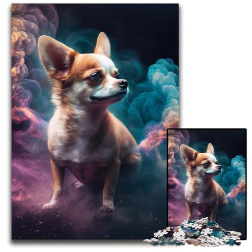 Puzzle für Erwachsene, 1000 Teile, Chihuahua-Nebel, interaktives Familienspiel, Denksportaufgabe, Lernspielzeug, 26x38cm/10,23x14,96 Zoll Puzzle für Erwachsene, 1000 Teile, Chihuahua-Nebel, interaktives Familienspiel, Denksportaufgabe, Lernspielzeug, 26x38cm/10,23x14,96 Zoll von RZFWJL