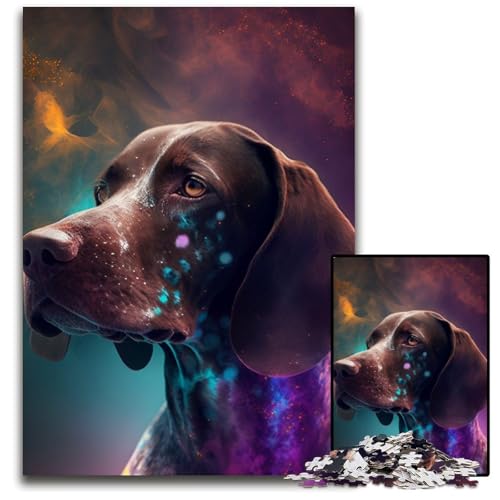 Puzzle für Erwachsene, 1000 Teile, Deutscher Kurzhaar-Vorstehhund, anspruchsvolle Puzzles, Geburtstagsgeschenkidee, anspruchsvolles Denkspiel, 26x38cm/10,23x14,96 Zoll Puzzle für Erwachsene, 1000 Teile, Deutscher Kurzhaar-Vorstehhund, anspruchsvolle Puzzles, Geburtstagsgeschenkidee, anspruchsvolles Denkspiel, 26x38cm/10,23x14,96 Zoll von RZFWJL
