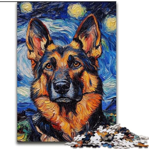 Puzzle für Erwachsene, 1000 Teile, Deutscher Schäferhund, Nachthimmel, Puzzle aus Holz, Spielzeug, Geschenk, pädagogisches, intellektuelles, entspannendes, lustiges Familienspiel, 1000 Teile(50x75cm) Puzzle für Erwachsene, 1000 Teile, Deutscher Schäferhund, Nachthimmel, Puzzle aus Holz, Spielzeug, Geschenk, pädagogisches, intellektuelles, entspannendes, lustiges Familienspiel, 1000 Teile(50x75cm) von RZFWJL
