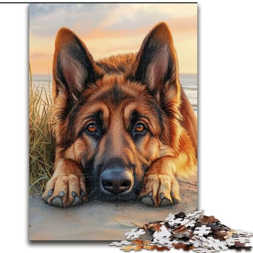 Puzzle für Erwachsene, 1000 Teile, Deutscher Schäferhund, pädagogisches Denkspiel, künstlerische Heim- und Bürodekoration, ab 14 Jahren, 50x75cm Puzzle für Erwachsene, 1000 Teile, Deutscher Schäferhund, pädagogisches Denkspiel, künstlerische Heim- und Bürodekoration, ab 14 Jahren, 50x75cm von RZFWJL