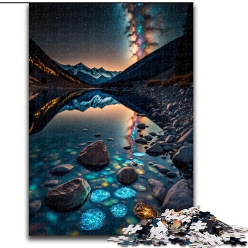 Puzzle für Erwachsene, 1000 Teile, Edelstein-Kosmos-Reflexionspuzzle aus Holz, anspruchsvolles Denkspiel für Teenager, unterhaltsames interaktives Spiel für die ganze Familie, 1000 Teile(50x75cm) von RZFWJL