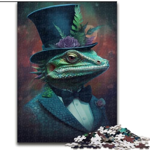 Puzzle für Erwachsene, 1000 Teile, Eidechsen-Puzzle aus Pappe, anspruchsvolles Denkspiel für Teenager, unterhaltsames interaktives Spiel für die ganze Familie, 1000 Teile(26x38cm) von RZFWJL