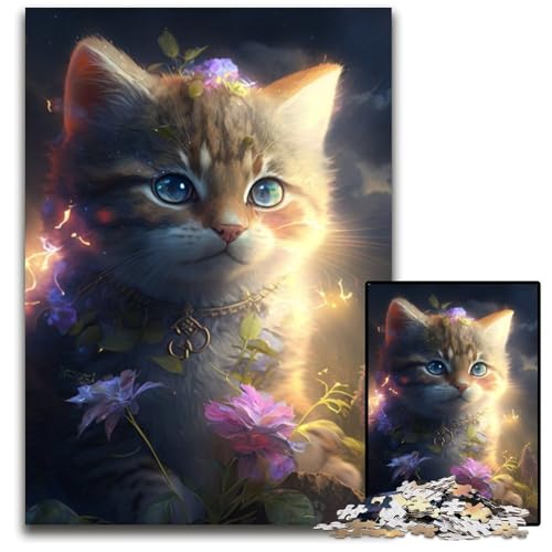 Puzzle für Erwachsene, 1000 Teile, Fantasie-Katzen-Puzzle, interaktives Familienspiel, Denksportaufgabe, Lernspielzeug, 50x75cm/19,68x29,52 Zoll Puzzle für Erwachsene, 1000 Teile, Fantasie-Katzen-Puzzle, interaktives Familienspiel, Denksportaufgabe, Lernspielzeug, 50x75cm/19,68x29,52 Zoll von RZFWJL