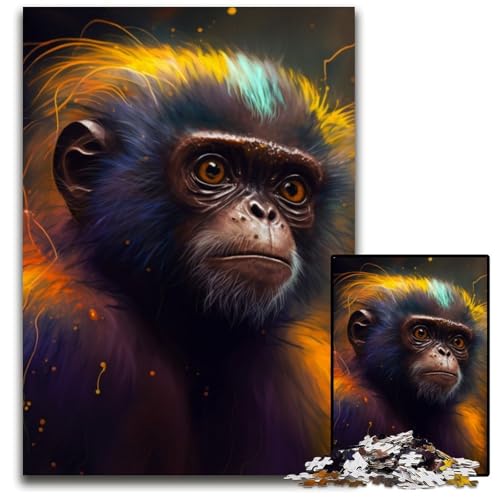 Puzzle für Erwachsene, 1000 Teile, Fantasy-Affen-Puzzle, interaktives Familienspiel, Denksportaufgabe, Lernspielzeug, 26x38cm/10,23x14,96 Zoll Puzzle für Erwachsene, 1000 Teile, Fantasy-Affen-Puzzle, interaktives Familienspiel, Denksportaufgabe, Lernspielzeug, 26x38cm/10,23x14,96 Zoll von RZFWJL