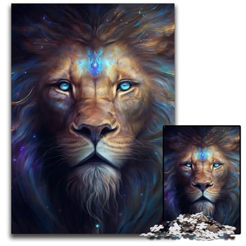 Puzzle für Erwachsene, 1000 Teile, Fantasy-Löwe, interaktives Familienspiel, Denksportaufgabe, Lernspielzeug, 26x38cm/10,23x14,96 Zoll Puzzle für Erwachsene, 1000 Teile, Fantasy-Löwe, interaktives Familienspiel, Denksportaufgabe, Lernspielzeug, 26x38cm/10,23x14,96 Zoll von RZFWJL