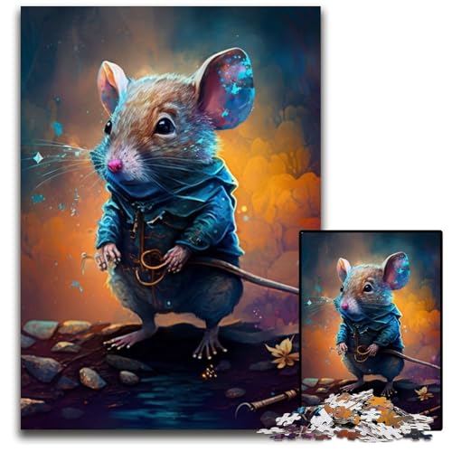Puzzle für Erwachsene, 1000 Teile, Fantasy-Maus-Puzzle, interaktives Familienspiel, Denksportaufgabe, Lernspielzeug, 26x38cm/10,23x14,96 Zoll von RZFWJL