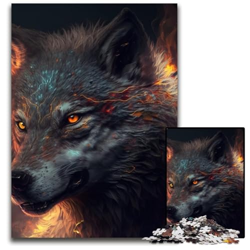 Puzzle für Erwachsene, 1000 Teile, Fantasy-Wolf-Puzzle, interaktives Familienspiel, Denksportaufgabe, Lernspielzeug, 26x38cm/10,23x14,96 Zoll Puzzle für Erwachsene, 1000 Teile, Fantasy-Wolf-Puzzle, interaktives Familienspiel, Denksportaufgabe, Lernspielzeug, 26x38cm/10,23x14,96 Zoll von RZFWJL