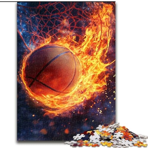 Puzzle für Erwachsene, 1000 Teile, Flammen-Basketball-Puzzle, pädagogisches Denkspiel, künstlerische Heim- und Bürodekoration, ab 14 Jahren, 50x75cm Puzzle für Erwachsene, 1000 Teile, Flammen-Basketball-Puzzle, pädagogisches Denkspiel, künstlerische Heim- und Bürodekoration, ab 14 Jahren, 50x75cm von RZFWJL