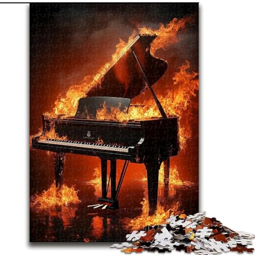 Puzzle für Erwachsene, 1000 Teile, Flammenklavier-Puzzle, anspruchsvolles DIY-Dekorationsspiel, interaktives Familienspielzeug, 50x75cm Puzzle für Erwachsene, 1000 Teile, Flammenklavier-Puzzle, anspruchsvolles DIY-Dekorationsspiel, interaktives Familienspielzeug, 50x75cm von RZFWJL