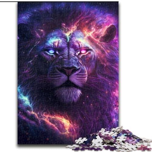 Puzzle für Erwachsene, 1000 Teile, Galaxie, buntes Löwen-Puzzle aus Holz, anspruchsvolles DIY-Denkspiel, interaktives Familienspiel, 1000 Teile(50x75cm) von RZFWJL