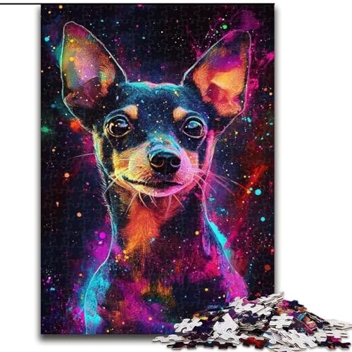 Puzzle für Erwachsene, 1000 Teile, Galaxie-Hunde-Puzzle aus Pappe, anspruchsvolles Denkspiel für Teenager, unterhaltsames interaktives Spiel für die ganze Familie, 1000 Teile(26x38cm) von RZFWJL