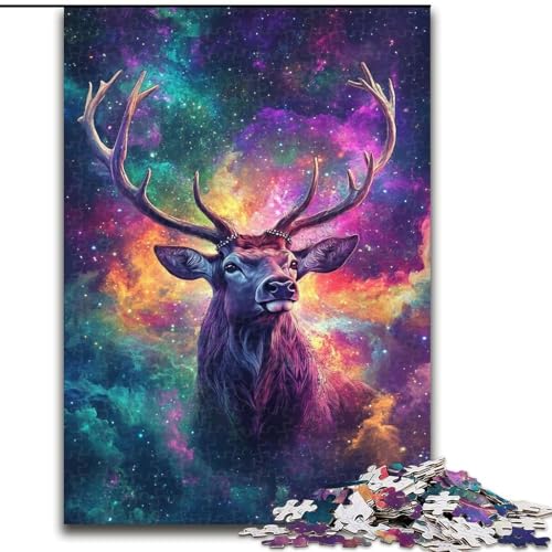 Puzzle für Erwachsene, 1000 Teile, Galaxie-Tiger-Puzzle, aus Pappe, Spielzeug, Geschenk, pädagogisches, intellektuelles, entspannendes Spaß-Familienspiel, 1000 Teile(26x38cm) von RZFWJL
