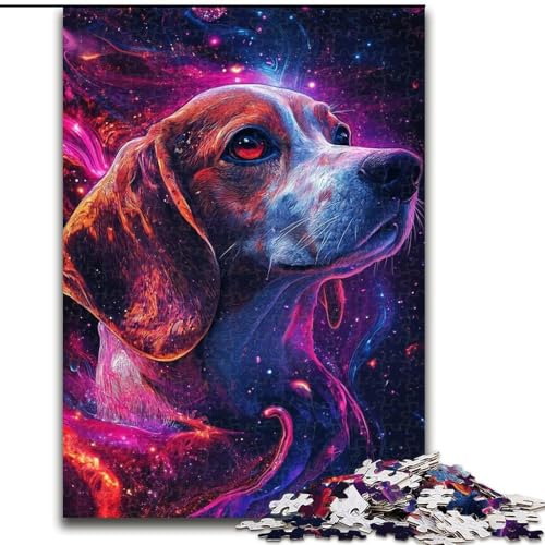 Puzzle für Erwachsene, 1000 Teile, Galaxy Beagle-Puzzle, aus Pappe, Geburtstage, Weihnachten, Halloween, Thanksgiving, Ostern, 1000 Teile(26x38cm) von RZFWJL