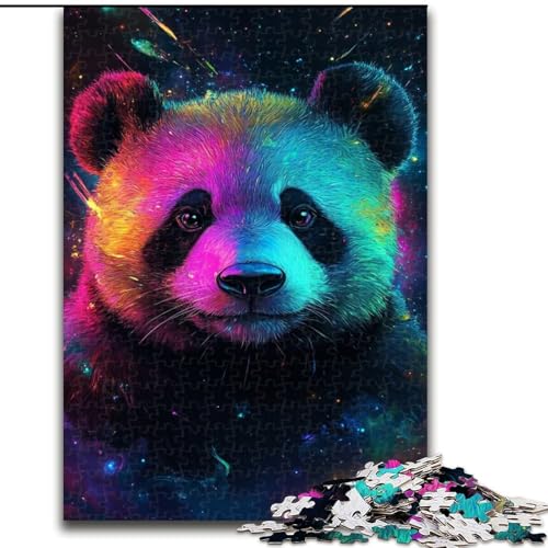 Puzzle für Erwachsene, 1000 Teile, Galaxy Panda-Puzzle aus Holz, anspruchsvolles DIY-Denkspiel, interaktives Familienspiel, 1000 Teile(50x75cm) von RZFWJL