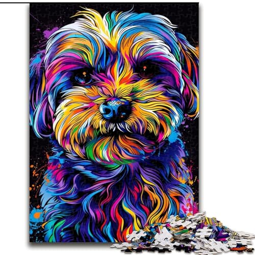 Puzzle für Erwachsene, 1000 Teile, Havaneser-Hund, Kunstpuzzle aus Pappe, anspruchsvolles Denkspiel für Teenager, unterhaltsames interaktives Spiel für die ganze Familie, 1000 Teile(26x38cm) von RZFWJL