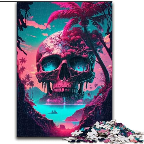 Puzzle für Erwachsene, 1000 Teile, Insel-Skelett-Puzzle aus Pappe, anspruchsvolles Denkspiel für Teenager, unterhaltsames interaktives Spiel für die ganze Familie, 1000 Teile(26x38cm) von RZFWJL