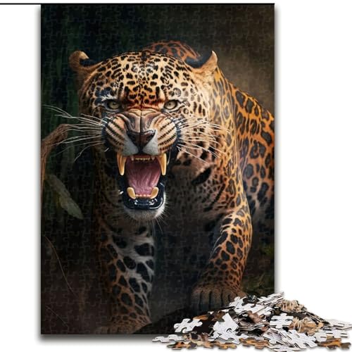 Puzzle für Erwachsene, 1000 Teile, Jaguar-Puzzle aus Holz, entspannende Unterhaltung, Heimdekoration, 1000 Teile(50x75cm) von RZFWJL