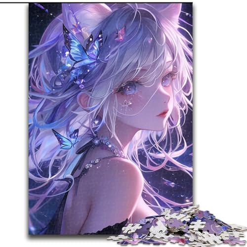Puzzle für Erwachsene, 1000 Teile, Japanisches Anime-Mädchen-Puzzle, pädagogisches Denkspiel, künstlerische Heim- und Bürodekoration, ab 14 Jahren, 50x75cm von RZFWJL