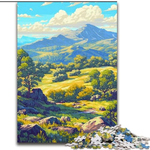 Puzzle für Erwachsene, 1000 Teile, Japanisches Puzzle, Spiel für Erwachsene, Geschenk, interaktives Familienspiel, Gehirn-Herausforderung, Geschenk, 50x75cm von RZFWJL
