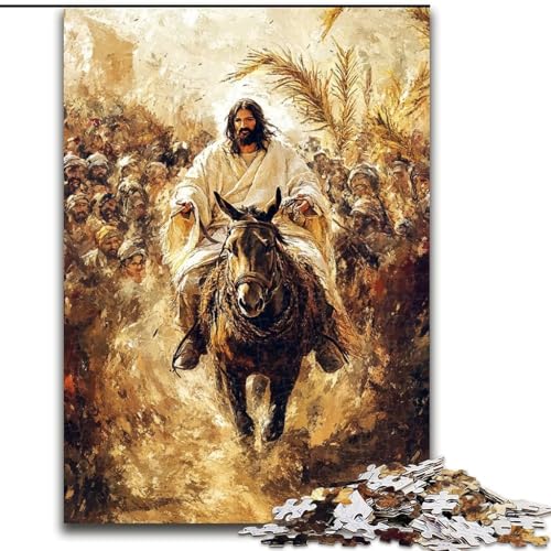 Puzzle für Erwachsene, 1000 Teile, Jesus, für Kinder ab 14 Jahren, Lernspiel, Herausforderung, Spielzeug, Geschenk zum Geburtstag (Größe 26x38cm) von RZFWJL
