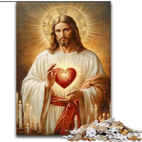 Puzzle für Erwachsene, 1000 Teile, Jesus-Puzzle, pädagogisches Denkspiel, künstlerische Heim- und Bürodekoration, ab 14 Jahren, 50x75cm Puzzle für Erwachsene, 1000 Teile, Jesus-Puzzle, pädagogisches Denkspiel, künstlerische Heim- und Bürodekoration, ab 14 Jahren, 50x75cm von RZFWJL
