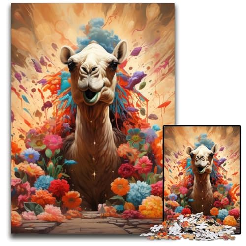Puzzle für Erwachsene, 1000 Teile, Kamel-Puzzle, interaktives Familienspiel, Denksportaufgabe, Lernspielzeug, 26x38cm/10,23x14,96 Zoll Puzzle für Erwachsene, 1000 Teile, Kamel-Puzzle, interaktives Familienspiel, Denksportaufgabe, Lernspielzeug, 26x38cm/10,23x14,96 Zoll von RZFWJL