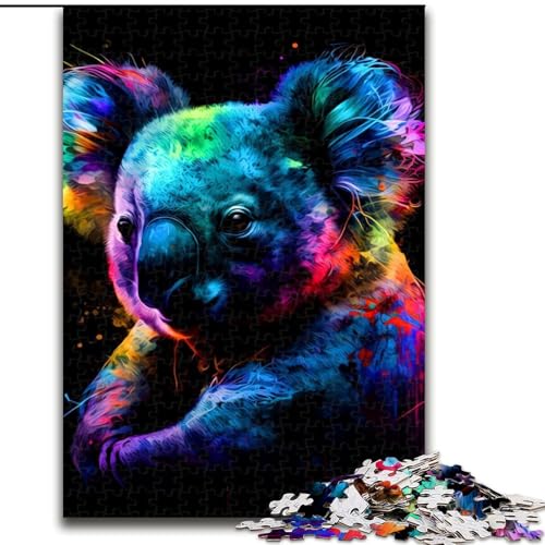 Puzzle für Erwachsene, 1000 Teile, Koala-Puzzle aus Pappe, Spielzeug, Geschenk, pädagogisches, intellektuelles, entspannendes Familienspiel, 1000 Teile(26x38cm) von RZFWJL