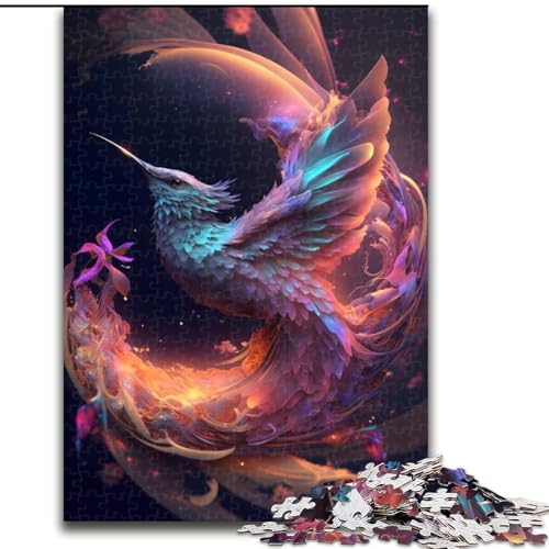 Puzzle für Erwachsene, 1000 Teile, Kolibri der Zeit, Puzzle aus Holz, Spielzeug, Geschenk, pädagogisches, intellektuelles, entspannendes Spaßspiel für die ganze Familie, 1000 Teile(50x75cm) von RZFWJL