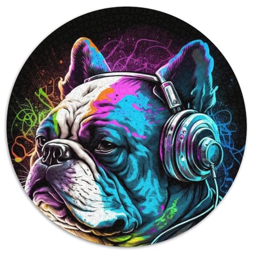 Puzzle für Erwachsene, 1000 Teile, Kopfhörer-Bulldogge, anspruchsvolles Puzzle, interaktives Familienspiel, ideal für Teenager, Denksport-Geschenk, 67,5 x 67,5 cm Puzzle für Erwachsene, 1000 Teile, Kopfhörer-Bulldogge, anspruchsvolles Puzzle, interaktives Familienspiel, ideal für Teenager, Denksport-Geschenk, 67,5 x 67,5 cm von RZFWJL