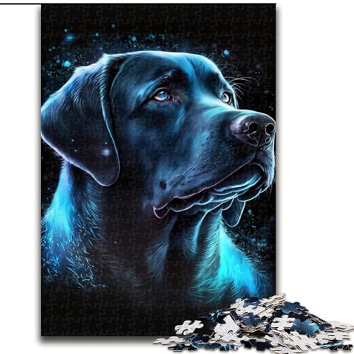 Puzzle für Erwachsene, 1000 Teile, Labrador Retriever-Hunde-Puzzle aus Holz, Geburtstage, Weihnachten, Halloween, Thanksgiving, Ostern, 1000 Teile(50x75cm) von RZFWJL