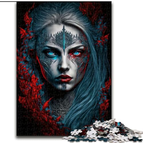 Puzzle für Erwachsene, 1000 Teile, Leuchtend Blaue Augen, aus Holz, anspruchsvolles DIY-Denkspiel, interaktives Familienspiel, 1000 Teile(50x75cm) von RZFWJL