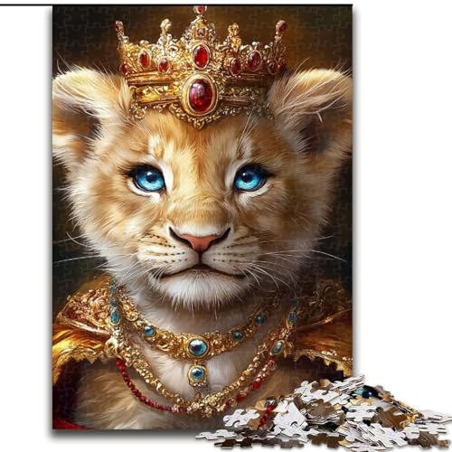 Puzzle für Erwachsene, 1000 Teile, Löwenjunges, König, Spiel für Erwachsene, Geschenk, interaktives Familienspiel, Gehirn-Herausforderung, Geschenk, 50x75cm von RZFWJL