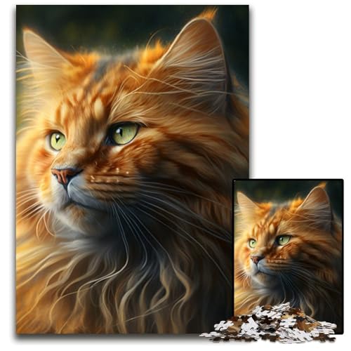 Puzzle für Erwachsene, 1000 Teile, Maine-Coon-Puzzle, interaktives Familienspiel, Denksportaufgabe, Lernspielzeug, 50x75cm/19,68x29,52 Zoll Puzzle für Erwachsene, 1000 Teile, Maine-Coon-Puzzle, interaktives Familienspiel, Denksportaufgabe, Lernspielzeug, 50x75cm/19,68x29,52 Zoll von RZFWJL