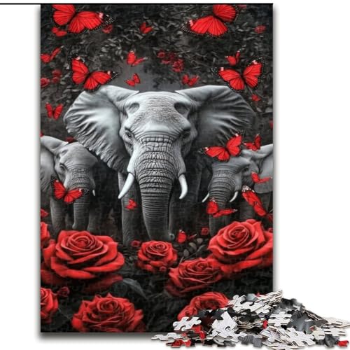 Puzzle für Erwachsene, 1000 Teile, Mohn-Elefanten-Puzzle, pädagogisches Denkspiel, künstlerische Heim- und Bürodekoration, ab 14 Jahren, 50x75cm Puzzle für Erwachsene, 1000 Teile, Mohn-Elefanten-Puzzle, pädagogisches Denkspiel, künstlerische Heim- und Bürodekoration, ab 14 Jahren, 50x75cm von RZFWJL