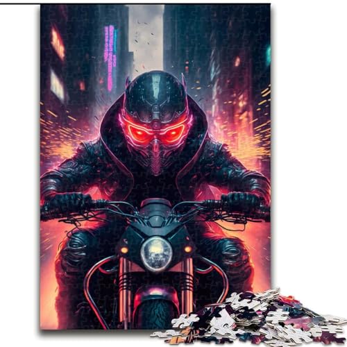 Puzzle für Erwachsene, 1000 Teile, Motorradfahrt, Durchgangspuzzle aus Holz, Spielzeug, Geschenk, pädagogisches, intellektuelles, entspannendes Familienspiel, 1000 Teile(50x75cm) von RZFWJL