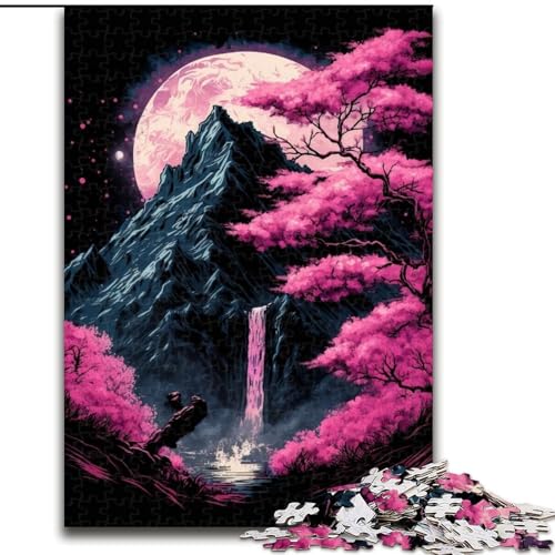 Puzzle für Erwachsene, 1000 Teile, Mount Fuji, Japan, Puzzle aus Holz, Spielzeug, Geschenk, pädagogisches, intellektuelles, entspannendes, lustiges Familienspiel, 1000 Teile(50x75cm) von RZFWJL
