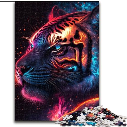 Puzzle für Erwachsene, 1000 Teile, Mystic Tiger, aus Pappe, Eltern, Partner, Freunde – ab 14 Jahren, 1000 Teile(26x38cm) von RZFWJL