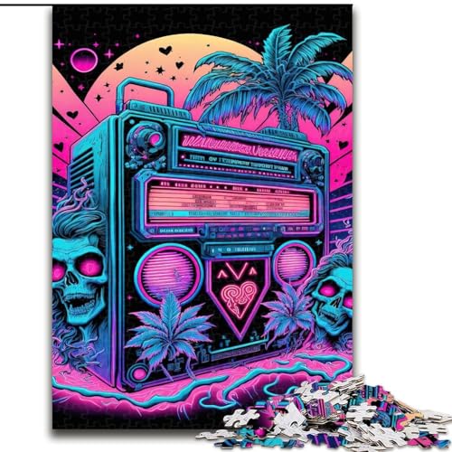 Puzzle für Erwachsene, 1000 Teile, Neon-Landschaftspuzzle aus Pappe, anspruchsvolles Denkspiel für Teenager, unterhaltsames interaktives Spiel für die ganze Familie, 1000 Teile(26x38cm) von RZFWJL
