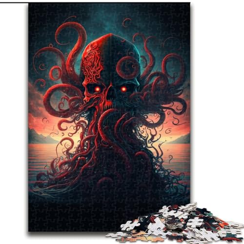 Puzzle für Erwachsene, 1000 Teile, Octopus Island, aus Holz, Spielzeug, Geschenk, pädagogisches, intellektuelles, entspannendes, lustiges Familienspiel, 1000 Teile(50x75cm) von RZFWJL