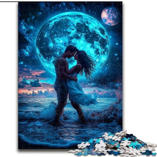 Puzzle für Erwachsene, 1000 Teile, Paar unter dem Mond, pädagogisches Denkspiel, künstlerische Heim- und Bürodekoration, ab 14 Jahren, 50x75cm Puzzle für Erwachsene, 1000 Teile, Paar unter dem Mond, pädagogisches Denkspiel, künstlerische Heim- und Bürodekoration, ab 14 Jahren, 50x75cm von RZFWJL