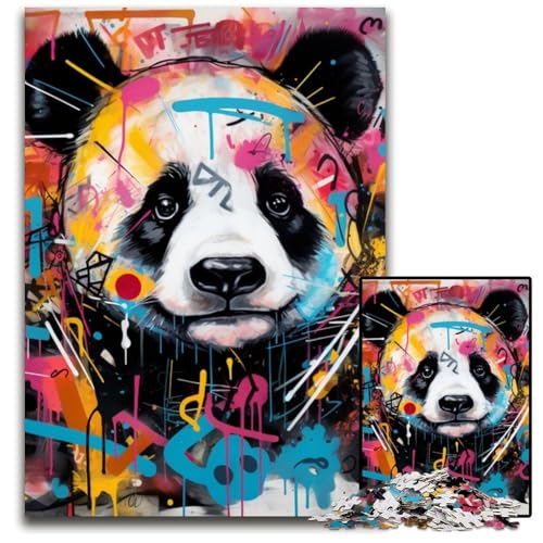 Puzzle für Erwachsene, 1000 Teile, Panda-Puzzle, interaktives Familienspiel, Denksportaufgabe, Lernspielzeug, 26x38cm/10,23x14,96 Zoll von RZFWJL